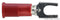 3M BFV18-6Q TERMINAL, BLOCK FORK, STUD 6, CRIMP, RED