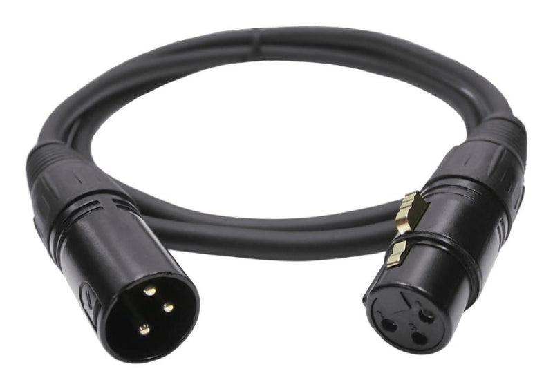 Cliff Electronic Components FC619102 Audio / Video Cable Assembly XLR Plug 3 Way Socket 6.6 ft 2 m Black New