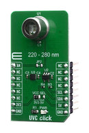 Mikroelektronika MIKROE-4144 MIKROE-4144 Click Board UVC Optical Light GUVC-T21GH Analog I2C Mikrobus 3.3 V/5 V