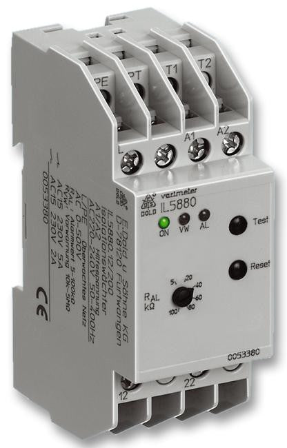 DOLD & SOEHNE IL 5881.12/100 DC 12 - 280V Voltage Monitoring Relay, IL 5881 Series, DPDT, 3 A, DIN Rail, 230 VAC, Screw