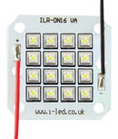 Intelligent LED Solutions ILR-IO16-85SL-SC201-WIR200. IR Module 16 Chip 850 nm 16.48 W/Sr Square PCB/M3 Hole 46.4 V 200 mm Red & Black New