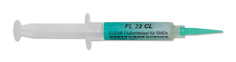 EDSYN FL 22 CL Solder Flux, No Clean, Soldering, Syringe, 5 ml