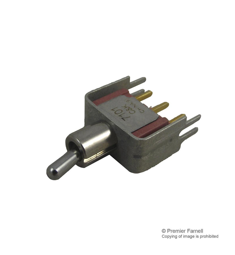 C & K COMPONENTS 7101MD9V3BE Toggle Switch, SPDT, Non Illuminated, On-On, 7000 Series, Through Hole, 5 A