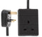 PRO Elec 0428BLACK-0.5M 0428BLACK-0.5M Extension Lead 1 Outlets UK 13 A 240 V 500 mm