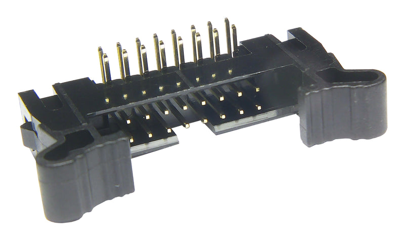 Multicomp PRO MP008668 Pin Header Wire-to-Board 2 mm Rows 16 Contacts Through Hole Right Angle MCP 2MM RA