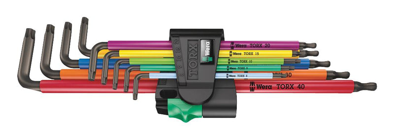 Wera 967/9 TX XL MULTICOLOUR 1 Key Set Torx L Multicolour Long T8 - T40 9 Piece