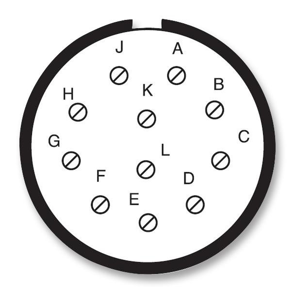 Amphenol LTD D38999/24FF11SN D38999/24FF11SN Circular Connector MIL-DTL-38999 Series III Jam Nut Receptacle 11 Contacts Crimp Socket