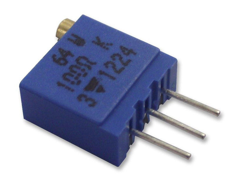 VISHAY M64W201KB40 Trimmer Potentiometer, 200 ohm, 500 mW, &plusmn; 10%, 64W Series, 21 Turns, Through Hole