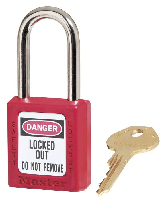 Master Lock 410RED 410RED Safety Lockout Padlock Red 38mm Shackle