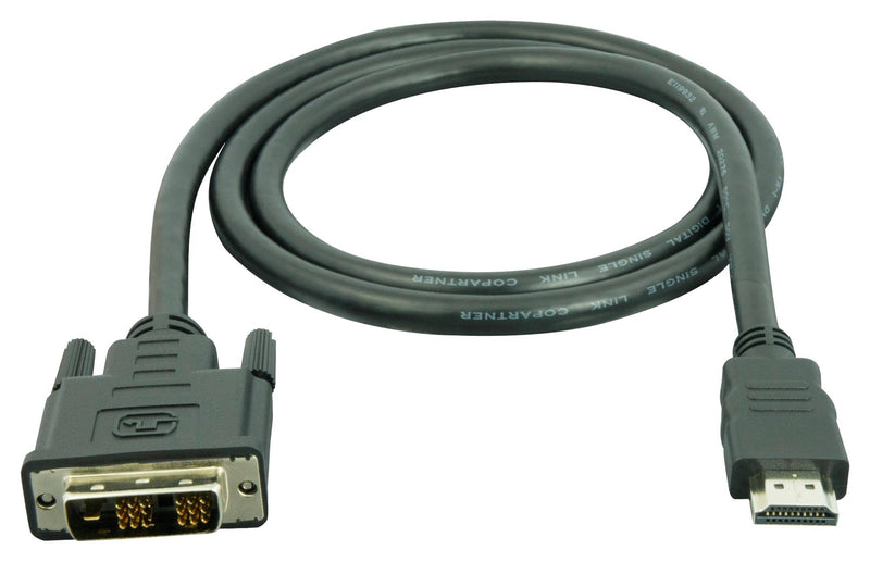 PRO Signal PS000032 Audio / Video Cable Assembly DVI-A Plug Hdmi 6.6 ft 2 m Black