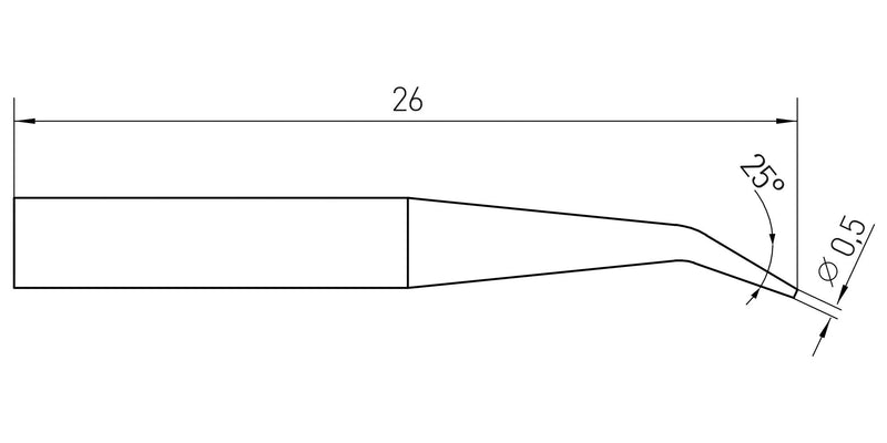 Weller T0050110199 Soldering Tip Conical Bent 0.5 mm Rtms Smart Micro Series New