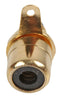 PRO Signal PSG08593 PSG08593 RCA (Phono) Audio / Video Connector 2 Contacts Receptacle Metal Body Black 8.3 mm