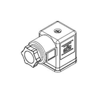 Molex 1210230612 Circular DIN Valve Connector 2Pos Right Angle Form A 2 Poles + Ground 250V AC / 300V DC New