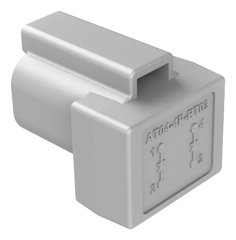 Amphenol SINE/TUCHEL AT04-4P-RT03 Terminator 4POS Rcpt THERMOPLASTIC/GRY