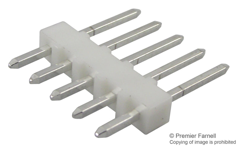 MOLEX 22-03-2051 Board-To-Board Connector, Square Pin, 2.54 mm, 5 Contacts, Header, KK 4030 Series, Through Hole