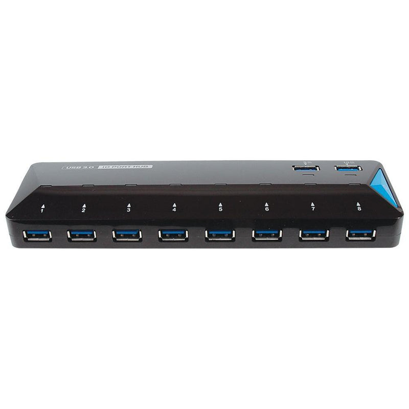 Stellar Labs Computer Plus 83-16643 10 Port USB 3.0 Hub With 2 Charging Ports 47Y6566