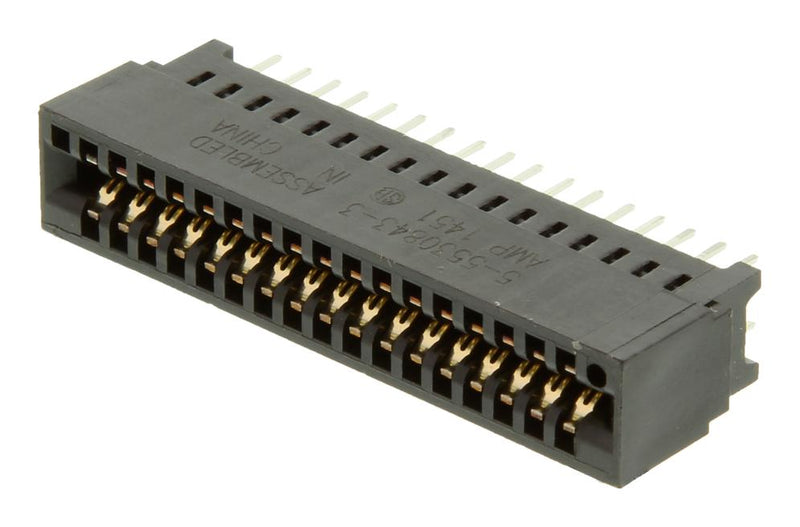 AMP - TE Connectivity 5-5530843-3 Card Edge Connector Dual Side 1.85 mm 34 Contacts Through Hole Mount Straight Solder