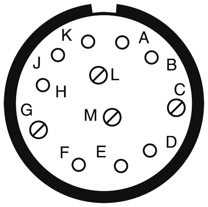 Amphenol Aerospace D38999/20JD97PA-LC D38999/20JD97PA-LC Circular Connector MIL-DTL-38999 Series III Wall Mount Receptacle 12 Contacts