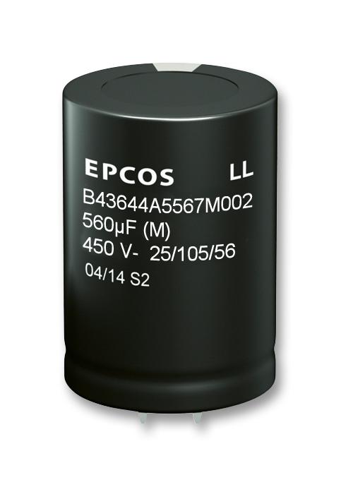 Epcos B43644C9227M000 Electrolytic Capacitor Snap-in 220 &Acirc;&micro;F 400 V &plusmn; 20% Snap-In 5000 Hours @ 105&deg;C