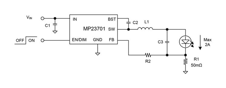 Monolithic Power Systems (MPS) MP23701GQEU-Z LED Driver 1 Output Synchronous Buck 4.2 V to 24 Input 1.5 MHz 2 A UTQFN-8