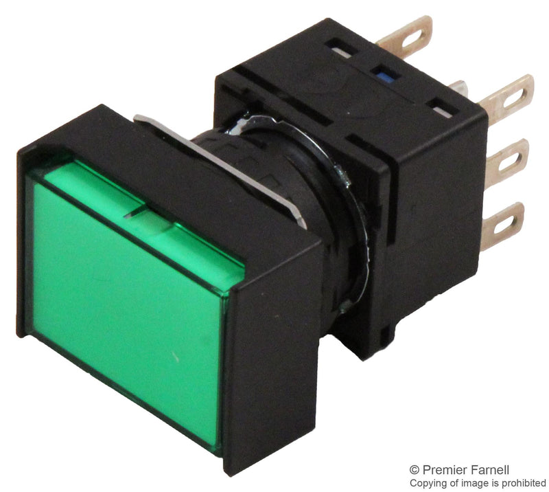 IDEC LB3L-M1T64G PB SWITCH, DPDT, 24V, GREEN