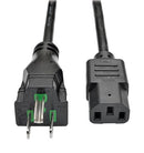 TRIPP-LITE P006-025-HG15 PWR CORD, NEMA 5-15P/IEC C13, 7.62M, BLK