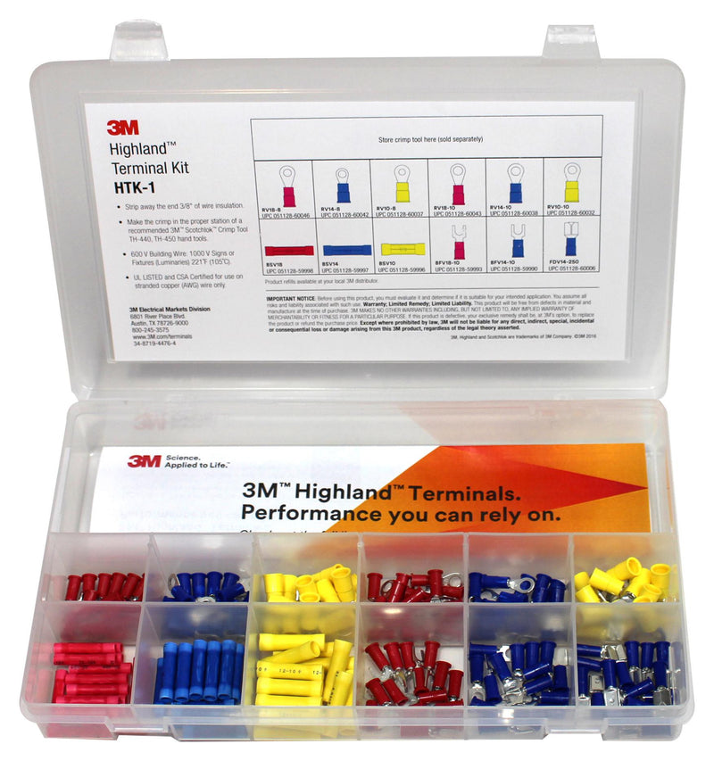 3M HTK-1 TERMINAL & SPLICE KIT, 180PC