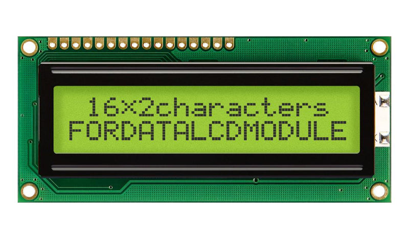 Fordata FC1602N01-FHYYBW-51SE FC1602N01-FHYYBW-51SE Alphanumeric LCD 16 x 2 5V Transflective