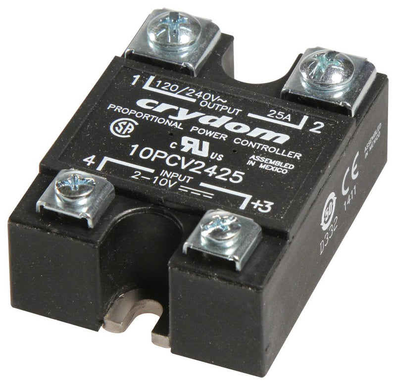 SENSATA/CRYDOM 10PCV2425 Solid State Relay SPST-NO 25 A 240 Vrms Panel Mount Screw Proportional Output