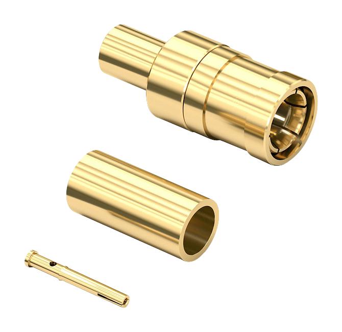 Wurth Elektronik 61646021110620 RF / Coaxial Connector SMB Straight Plug Crimp 50 ohm RG316DB Beryllium Copper