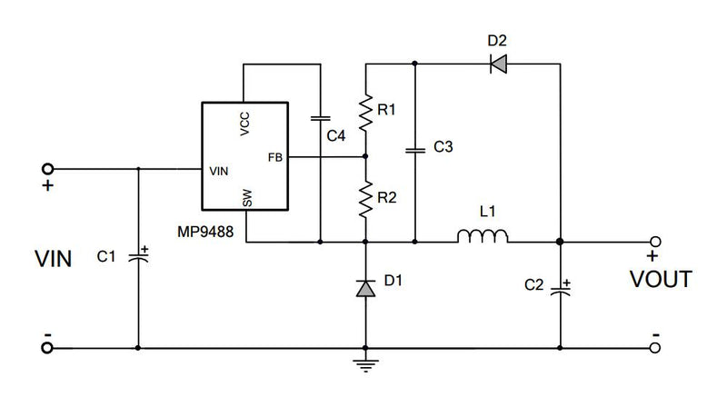 Monolithic Power Systems (MPS) MP9488GS-P DC-DC Switching Boost Buck Buck-Boost Flyback Regulator 7.5V-450V in 300mA SOIC-8