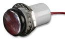 DIALIGHT 557-1505-203F LED Panel Mount Indicator, Watertight, Red, 24 VDC, 17.463 mm, 20 mA, 1000 foot lambert, Not Rated