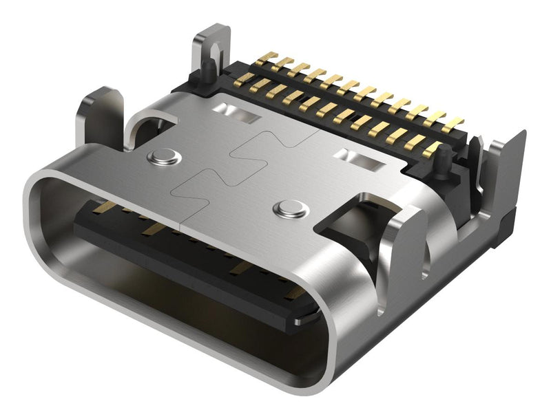 GCT (GLOBAL Connector TECHNOLOGY) USB4080-03-A USB Type C 3.2 Receptacle 24 Ways Surface Mount Through Hole