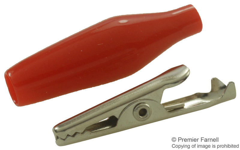 KEYSTONE 5034 ALLIGATOR CLIP, MINI, 8.38MM, RED