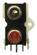 Cliff Electronic Components FC684052 RCA (Phono) Audio / Video Connector Dual PCB 3 Contacts Jack Metallised Thermoplastic Body