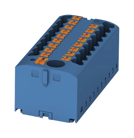 Phoenix Contact PTFIX 6/6X25 BU Panel Mount Barrier Terminal Block 24 A 500 V 7 Pole 3 Push In 12 AWG