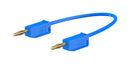 Staubli 28.0039-030-23 Test Lead PVC 2mm Stackable Banana Plug 60 VDC 10 A Blue 300 mm