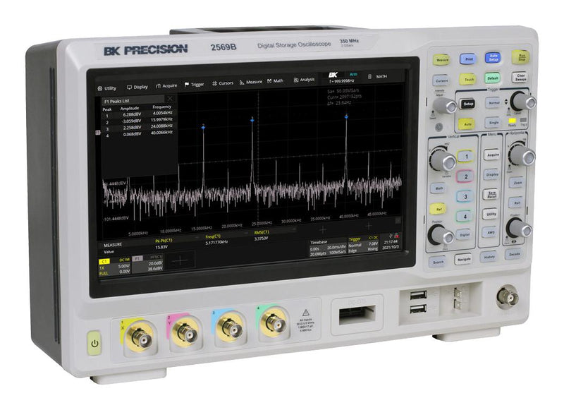 B&amp;K Precision BK2569B Digital Oscilloscope 2560B Series 4 Analogue 1 Ext Trigger 350 MHz 2 Gsps 200 Mpts ns