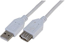 PRO Signal PSG91457 USB Cable Type A Plug to Receptacle 1 m 3.28 ft 2.0 White