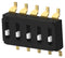 Alcoswitch - TE Connectivity EDS05SGNNTR04Q DIP / SIP Switch Raised Type 5 Circuits Spst SMD EDS Series Unsealed 24 V