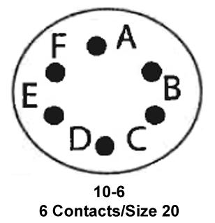 ITT Cannon KPT06P10-6S KPT06P10-6S Circular Connector KPT Straight Plug 6 Contacts Solder Socket Bayonet 10-6