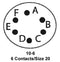 ITT Cannon KPT06E10-6S KPT06E10-6S Circular Connector KPT Straight Plug 6 Contacts Solder Socket Bayonet 10-6