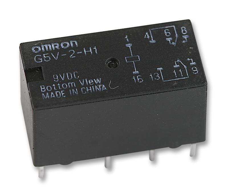 Omron Electronic Components G5V-2-H1 9DC Signal Relay 9 VDC Dpdt 1 A Through Hole Non Latching G5V-2 Series