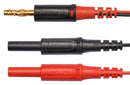 Schutzinger AL 8618 / 2X0.5 10 SW-RT Test Lead 4mm Banana Plug Plugs Shrouded x 2 60 VDC A Black Red 100 mm