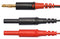 Schutzinger AL 8618 / 2X0.5 10 SW-RT Test Lead 4mm Banana Plug Plugs Shrouded x 2 60 VDC A Black Red 100 mm