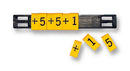 PRO POWER FM1(D) Wire Marker, Oval, Slide On Pre Printed, D, Black, Yellow, 5mm, 6 mm