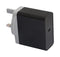 Multicomp MC011361 Mains Adapter UK Plug USB Type C Receptacle 3 A Black PPS (Polyphenylene Sulphide) Body 240 V