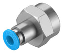 Festo QSF-3/8-6-B Pneumatic Fitting Push-In G3/8 14 bar 6 mm Brass QSF