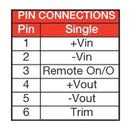 XP Power JTL3024S05 JTL3024S05 Isolated Through Hole DC/DC Converter 4:1 Input ITE 30 W 1 Output 5 V 6 A