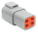 AMPHENOL SINE/TUCHEL ATP04-4P Connector Housing, ATP Series, Receptacle, 4 Ways, ATP Series Pin Contacts